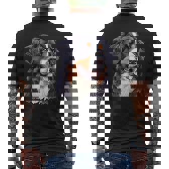 Bernese Mountain Dog Portrait T-shirt da uomo con stampa posteriore - Novitaregali