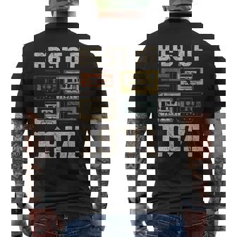 Best Of 1971 カセットテープ・レトロ 54歳の誕生日 メンズTシャツ バックプリント - Kawaiitshirt