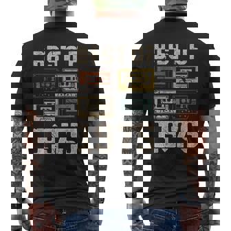 Best Of 1975 カセットテープ・レトロ 50歳の誕生日 メンズTシャツ バックプリント - Kawaiitshirt