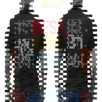 Best Papo Ever Vintage Father's Day For Papa Grandpa Men's T-shirt Back Print | Mazezy