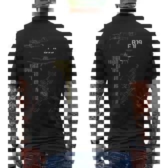 Bf109 ドイツ第二次世界大戦 戦闘機 メンズTシャツ バックプリント - Kawaiitshirt