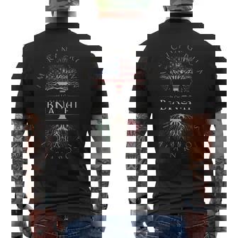 Bianchi ファミリーネーム アメリカ栽培 イタリア製 ルーツ イタリア 国旗 メンズTシャツ バックプリント - Kawaiitshirt