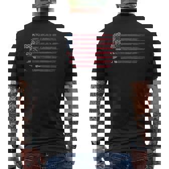 Bigfoot 4Th Of July Sasquatch Bigfoot American Flag Men's T-shirt Back Print - Thegiftio