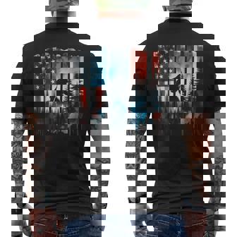 Bigfoot American Flag Sasquatch Patriotic 4Th Of July Men's T-shirt Back Print - Thegiftio UK