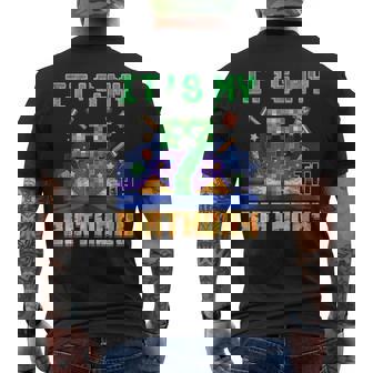 Birthday Boy It's My 7Th Birthday Video Game Pixel Men's T-shirt Back Print | Mazezy