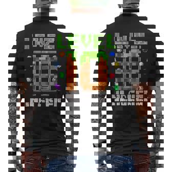 Birthday Boy Level 10 Unlocked 10Th Birthday Game Pixel Men's T-shirt Back Print | Mazezy