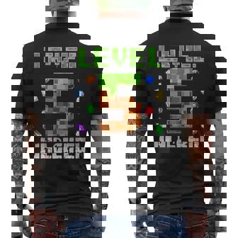 Birthday Boy Level 5 Unlocked 5Th Birthday Game Pixel Men's T-shirt Back Print - Monsterry