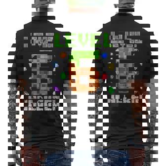 Birthday Boy Level 6 Unlocked 6Th Birthday Game Pixel Men's T-shirt Back Print | Mazezy