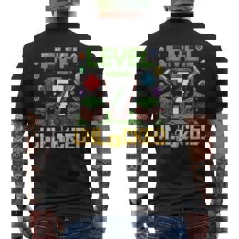 Birthday Boy Level 7 Unlocked 7Th Birthday Game Pixel Men's T-shirt Back Print | Mazezy