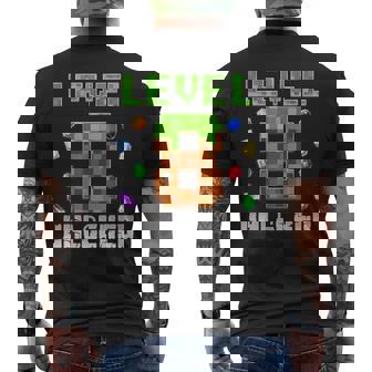 Birthday Boy Level 8 Unlocked 8Th Birthday Game Pixel Men's T-shirt Back Print | Mazezy