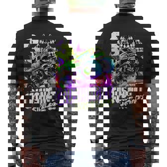 Birthday Boys Monster Truck 3 Year Old 3Rd Birthday Party Men's T-shirt Back Print - Thegiftio UK