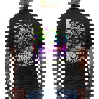 Birthday Boys Monster Truck 5 Year Old 5Th Birthday Party Men's T-shirt Back Print - Thegiftio