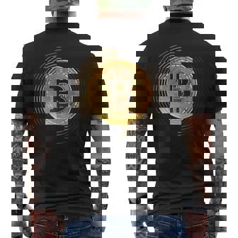 Bitcoin To The Moon And Back、ビットコイン暗号通貨グラフィック メンズTシャツ バックプリント - Kawaiitshirt