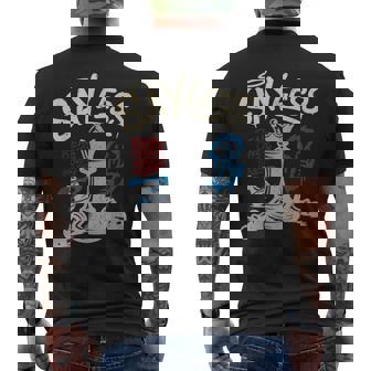 Black Graphic 4 Rare Retro Air Men's T-shirt Back Print | Mazezy
