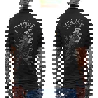 Black Crow F-Caw-F Black Raven Bird Gothic Humor Meme Men's T-shirt Back Print - Thegiftio UK