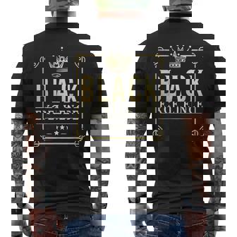Black Excellence Gold Crown For Black History Month Men's T-shirt Back Print - Thegiftio UK