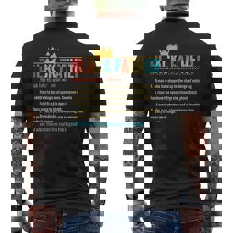 Black Father Definition Father's Day African American Father Men's T-shirt Back Print | Mazezy