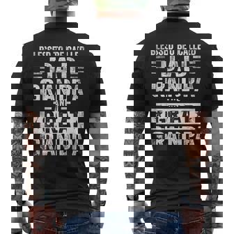 Blessed To Be Called Dad Grandpa Great Grandpa Father's Day Men's T-shirt Back Print - Thegiftio