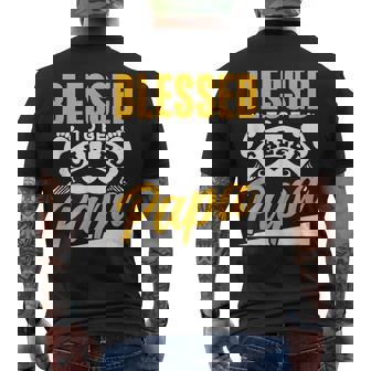 Blessed To Be Called Papa Dad Father's Day Father Daddy Men's T-shirt Back Print | Mazezy