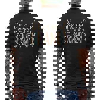 Blessed Grandy Cute Leopard Print Men's T-shirt Back Print | Mazezy