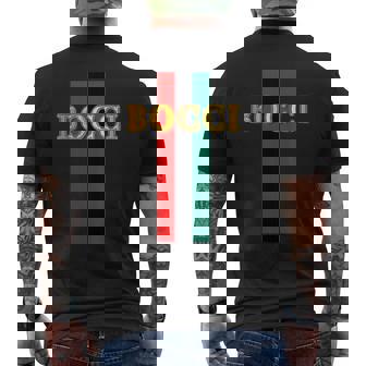 Bocci ぼっち《フェイクゴールド ロゴ》緑 赤 ライン【変なデザイン屋さん】陰キャ オタク ブランド パロディ 面白 メンズTシャツ バックプリント - Kawaiitshirt