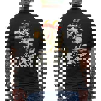 Bock Auf Dart ヤギとビールジョッキ 面白いダーツプレーヤー メンズTシャツ バックプリント - Kawaiitshirt