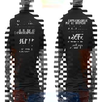 Boire Avec Modération C'est Bien Avec Josette C'est Mieux T-shirt imprimé au dos - Cadeauxyz