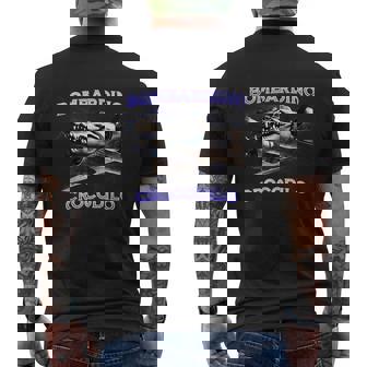 Bombardino Crocodilo Bootleg Brainrot イタリアン ブレイン ミーム メンズTシャツ バックプリント - Kawaiitshirt