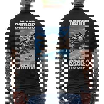 Bombardino Crocodilo Italian Brainrot Meme Men's T-shirt Back Print - Thegiftio UK