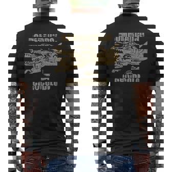 Bombardino Crocodilo Italiano Brainrot Meme T-shirt da uomo con stampa posteriore - Novitaregali