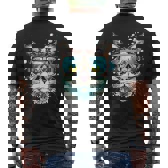 Bonitas Gafas De Buceo Para Amantes De Los Gatos Y Buceadores Camiseta Hombre Estampado Espalda - Regaloses