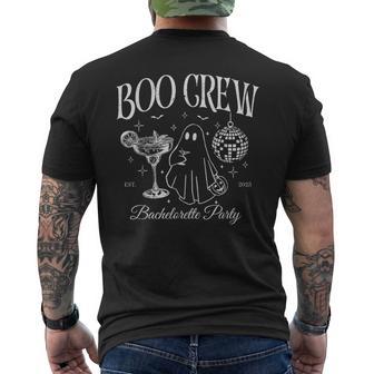 Boo Crew Bachelorette Party Halloween Witchy Bridal Men's T-shirt Back Print - Monsterry