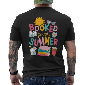 Booked For The Summer Reading Bookworm Reader Beach Men's T-shirt Back Print - Thegiftio UK