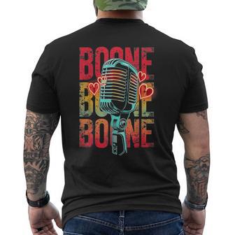 Boone Family Name I Love Boone Personalized Vintage Men's T-shirt Back Print - Monsterry