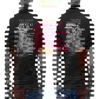 Boots On The Ground Boot Cowboy Western Country Music Men's T-shirt Back Print - Thegiftio UK