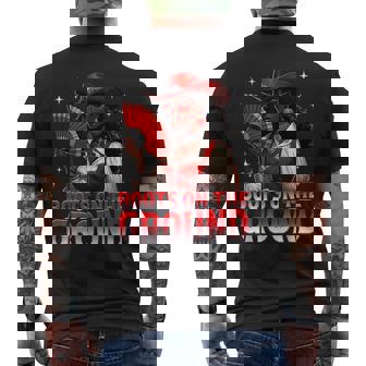 Boots On The Ground Cowboy Western Black Cowgirl Linedance Men's T-shirt Back Print - Thegiftio