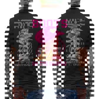 Boots On The Ground Cowgirl Linedance Boot Cowboy Western Men's T-shirt Back Print - Thegiftio