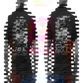 Boots On The Ground Pink Cowgirl Breast Cancer Western Men's T-shirt Back Print | Seseable UK