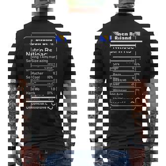 Bosnian Dad Nutrition Facts Father's Day Men's T-shirt Back Print - Monsterry