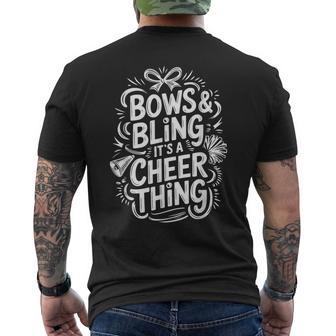 Bows & Bling It's A Cheer Thing Cheerleader Cheerleading Men's T-shirt Back Print - Thegiftio