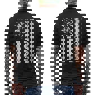 Boxerintage Boxing American Flag Boxing Distressed メンズTシャツ バックプリント - Kawaiitshirt