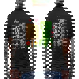 Boy Dad Best Dad Ever Father's Day Video Game Pixel Men's T-shirt Back Print | Mazezy