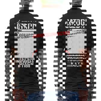 Bräutigam Gästebuch Jga Männer Junggesellenabschied T-Shirt mit Rückendruck - Geschenkecke