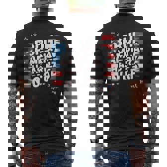 Bruh America Has Rizz No Cap Fourth Of July Men's T-shirt Back Print | Mazezy