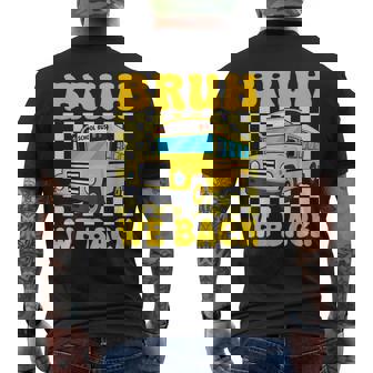 Bruh We Back School Bus Driver Students Back To School Men's T-shirt Back Print - Thegiftio