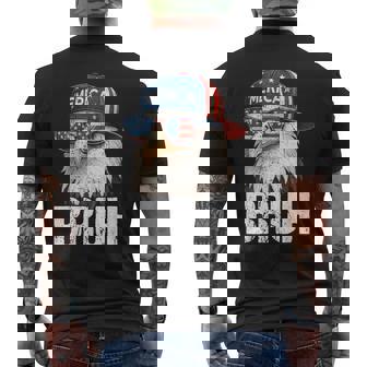 Bruh Fourth 4Th Of July Eagle American Patriotic Boys Men's T-shirt Back Print | Mazezy