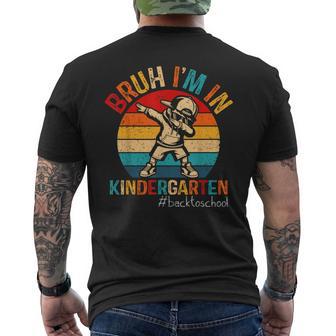 Bruh I'm In Kindergarten Dabbing Boy First Day Of School Men's T-shirt Back Print - Thegiftio UK