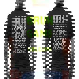 Bruh I Paused My Game To Be Here Gaming Gamer Video Game Boy Men's T-shirt Back Print - Thegiftio