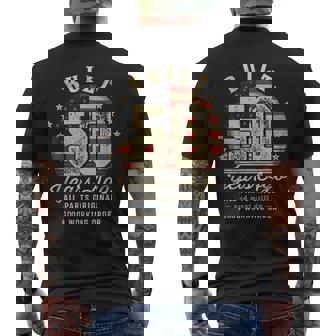 Built 50 Years Ago 50Th Birthday Usa Flag Men's T-shirt Back Print | Mazezy