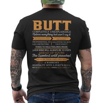 Butt Completely Unexplainable Notices Everything But Won’T Say It Name Men's T-shirt Back Print | Seseable UK
